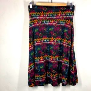 LuLaRoe pink and green print dress size medium